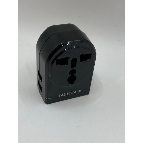 INSIGNIA Black Ground Travel Adapter USB Power Outlet - Picture 2 of 9